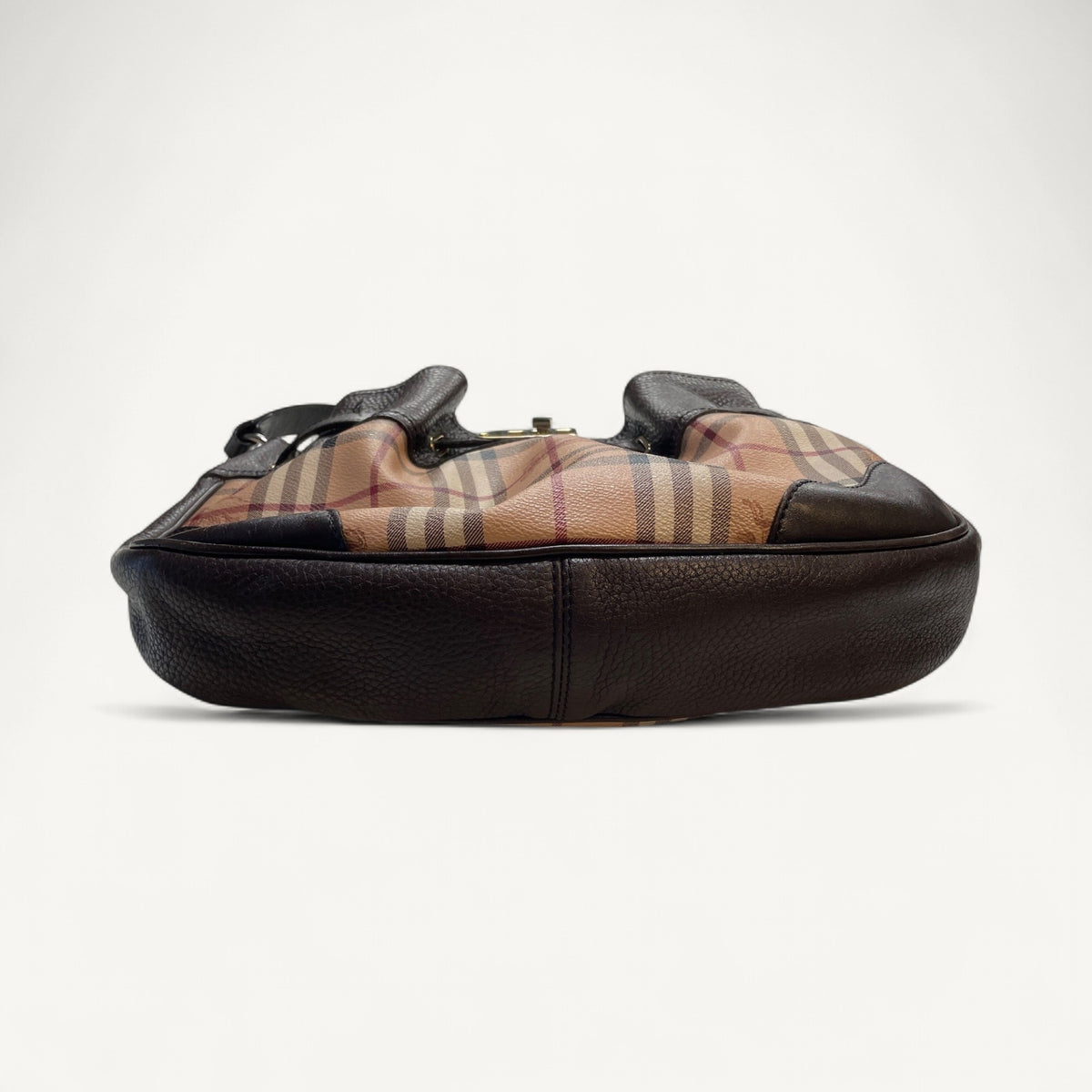 Burberry Haymarket Check Shoulder Bag in Brown & Dark Brown