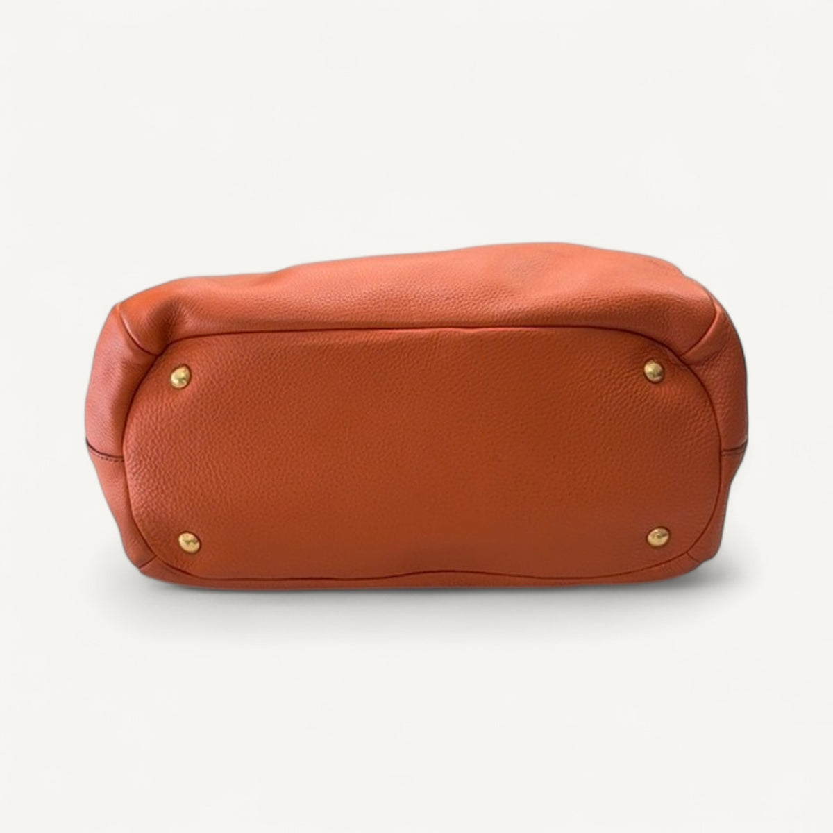 Prada Vitello Daino Convertible Tote in Orange
