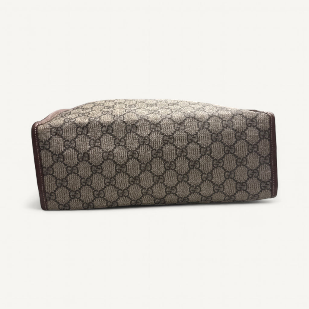 Gucci GG Supreme Canvas Tote in Dark Brown