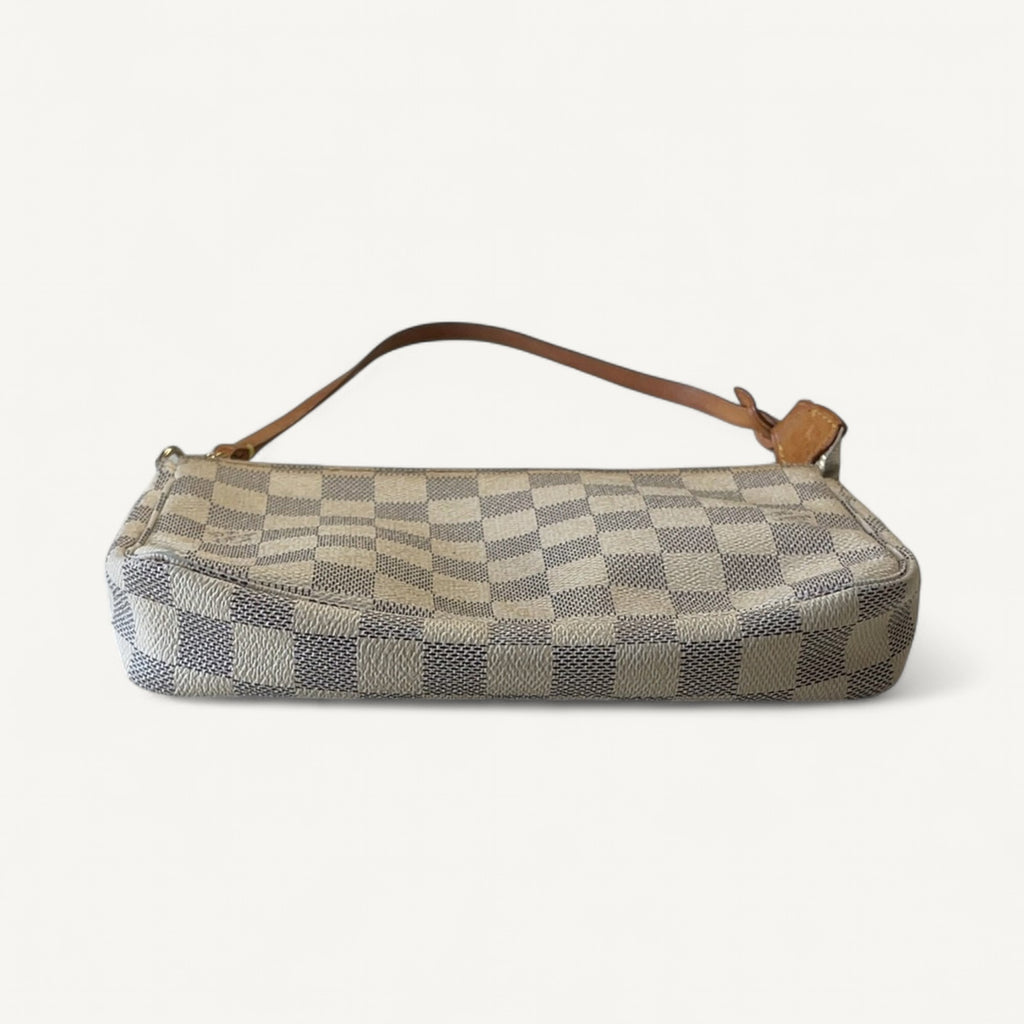 Louis Vuitton Damier Azur Pouch in White & Cream