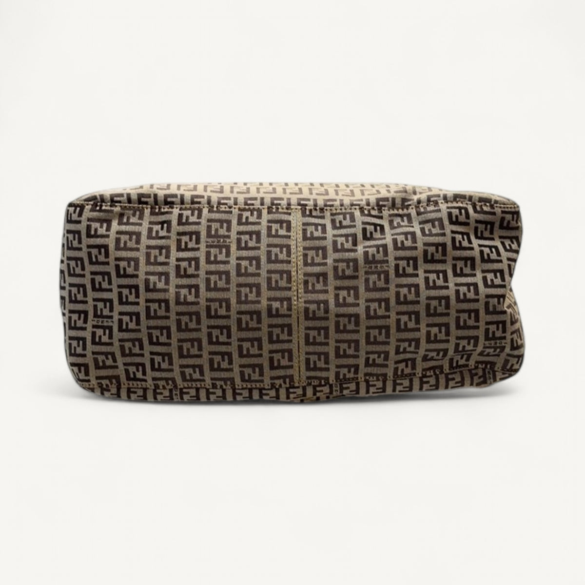 Fendi Zucca Shoulder Bag in Brown & Yellow
