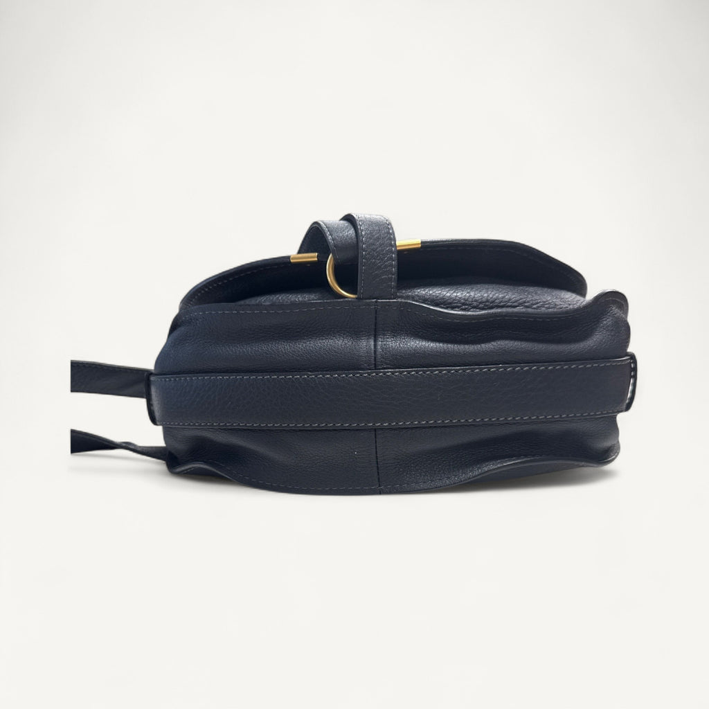 Chloe Marcie Crossbody Bag in Navy Blue