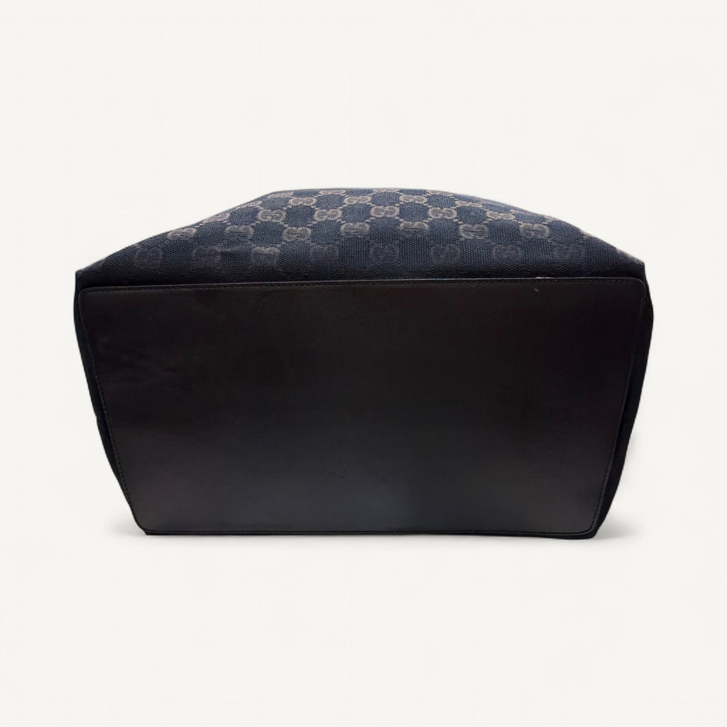 Gucci Eclipse Monogram Canvas Large Tote in Black