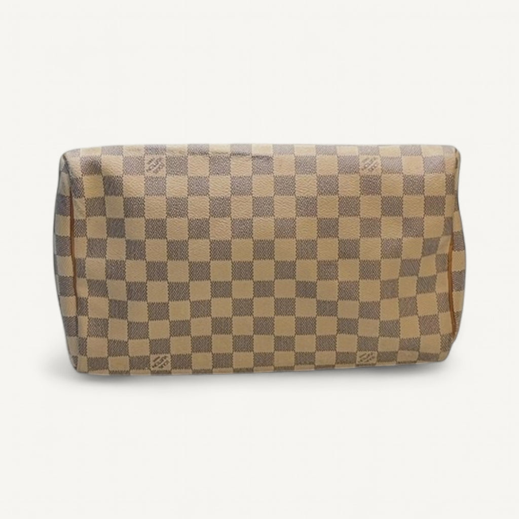 Louis Vuitton Damier Azur Speedy 30 Handbag in White