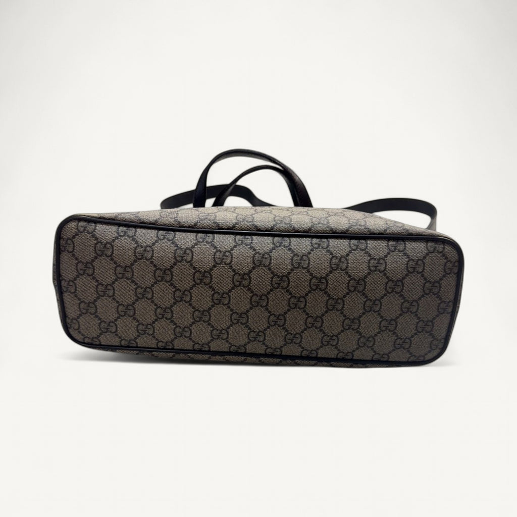 Gucci Supreme Convertible Tote Messenger in Dark Brown