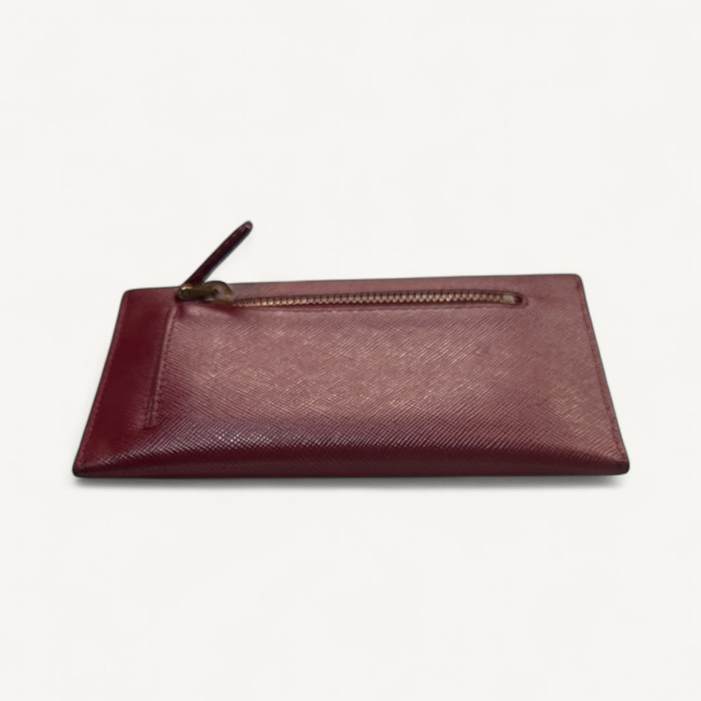 Prada Saffiano Wallet in Red
