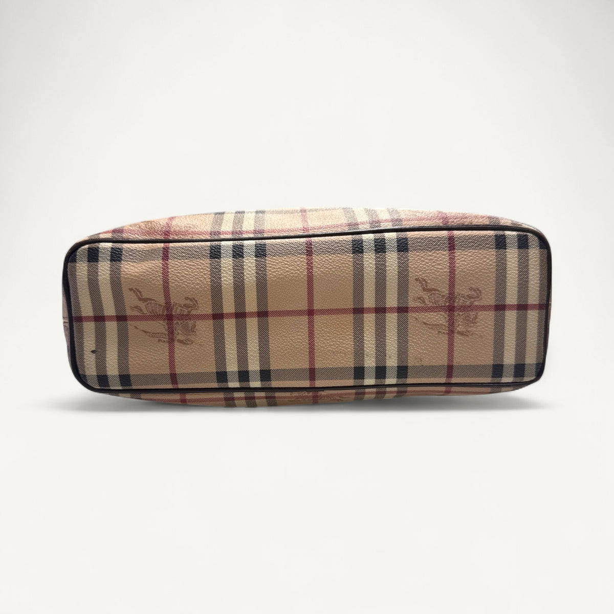 Burberry Haymarket Check Tote in Dark Brown