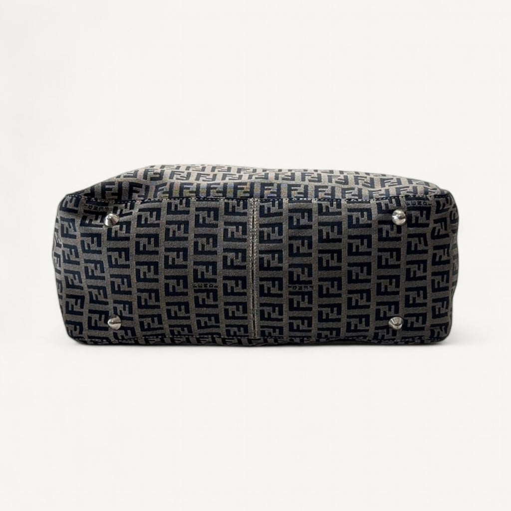 Fendi Zucca Canvas Tote in Blue
