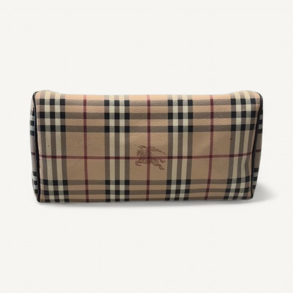 Burberry Haymarket Check Satchel in Brown