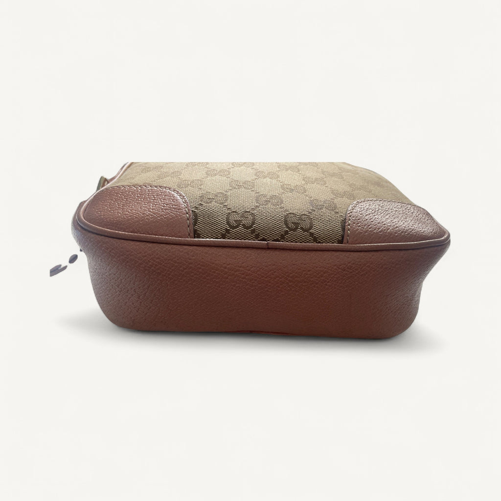 Gucci GG Canvas Bree Camera Crossbody in Pink