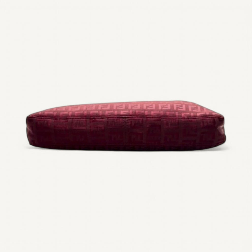 Fendi Zucca Canvas Pochette Shoulder Bag in Red