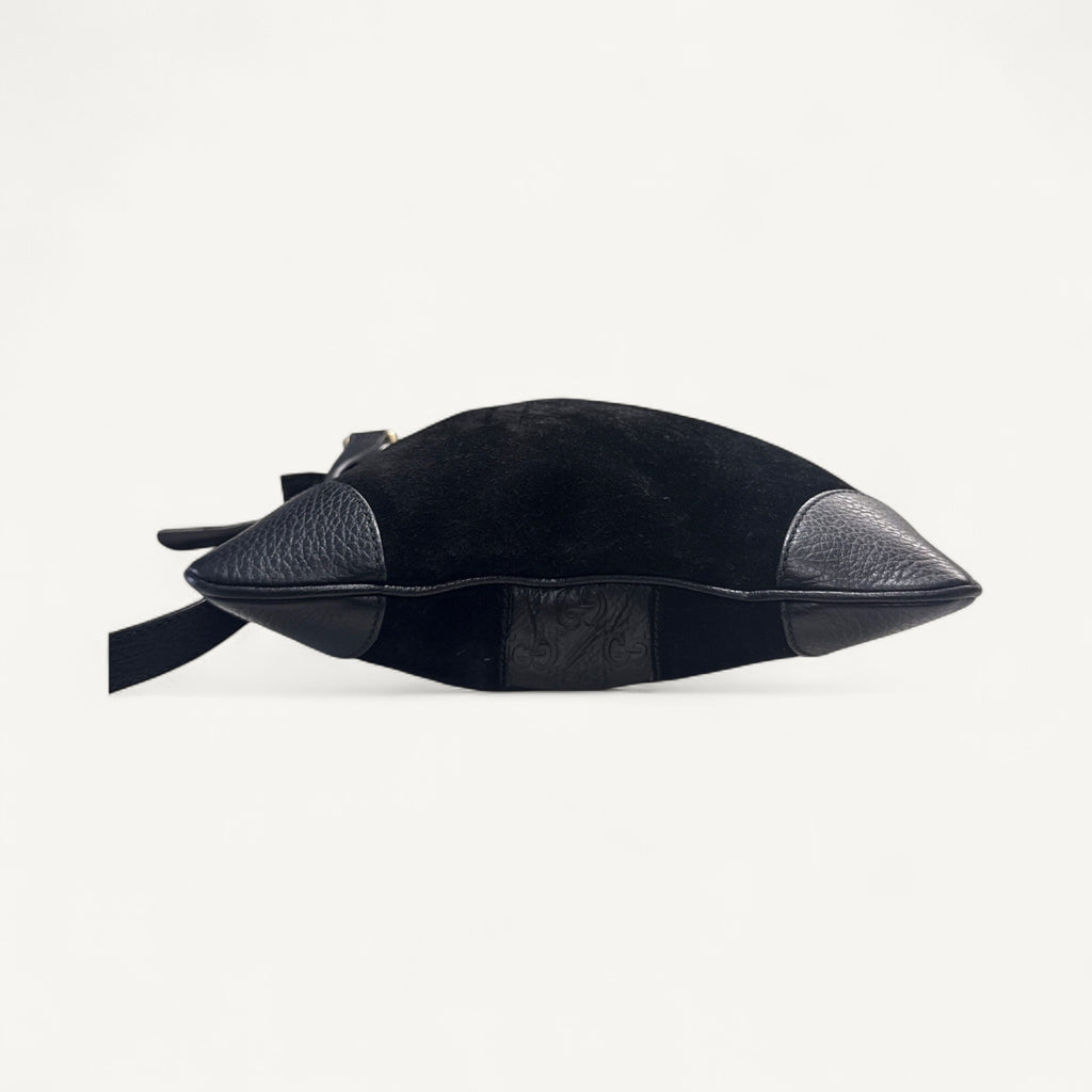 Gucci GG Embossed Crossbody Bag in Black
