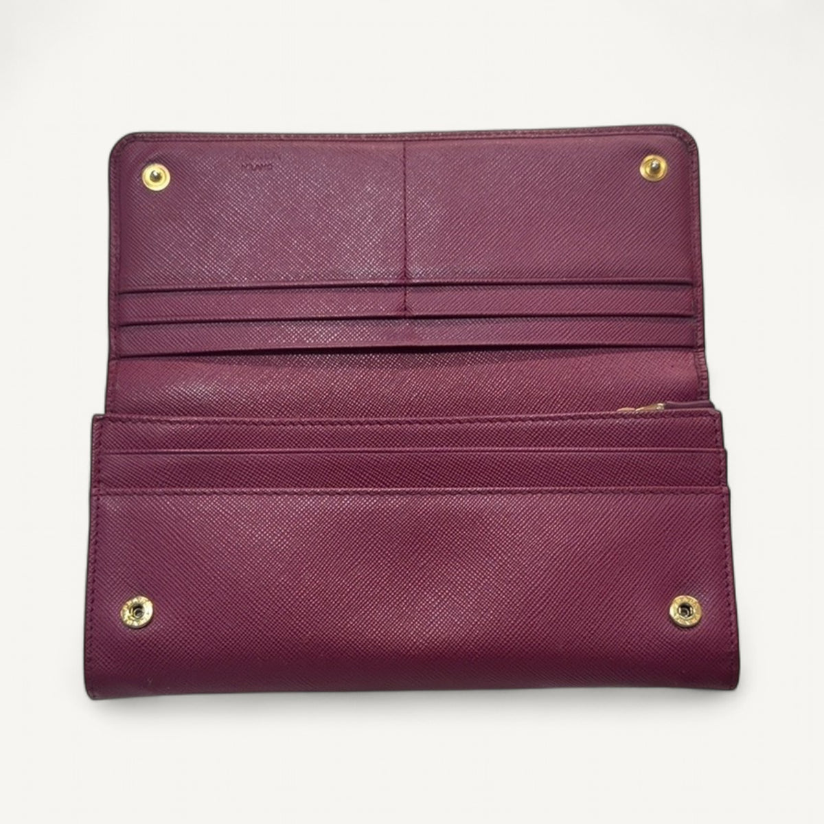 Prada Saffiano Wallet in Red