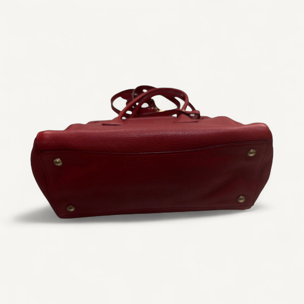 Prada Vitello Daino Crossbody Bag in Red