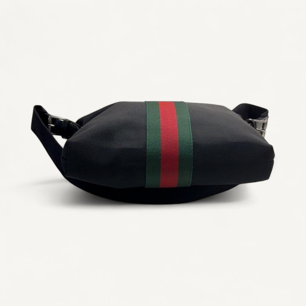 Gucci Web Messenger Bag in Black