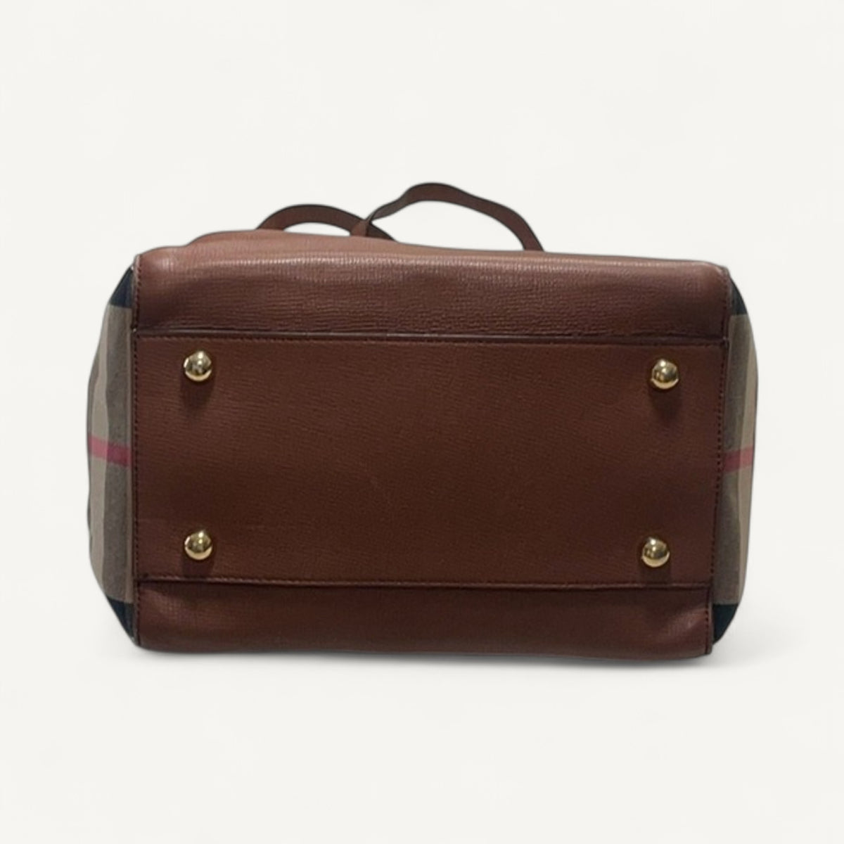 Burberry House Check Tote in Brown