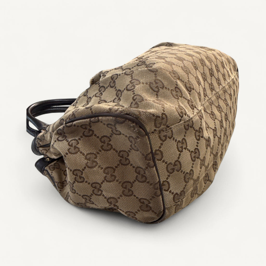 Gucci Sukey Monogram Canvas Tote Mm in Brown