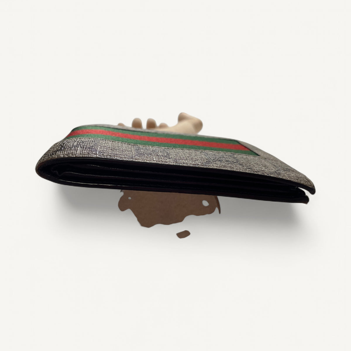 Gucci GG Supreme Web Bifold Wallet in Brown