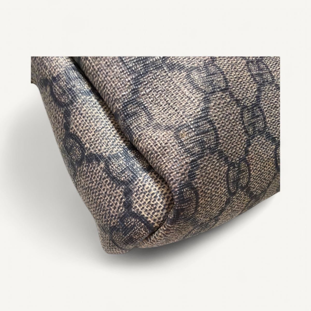 Gucci Supreme Plus Coated Canvas Messenger in Navy