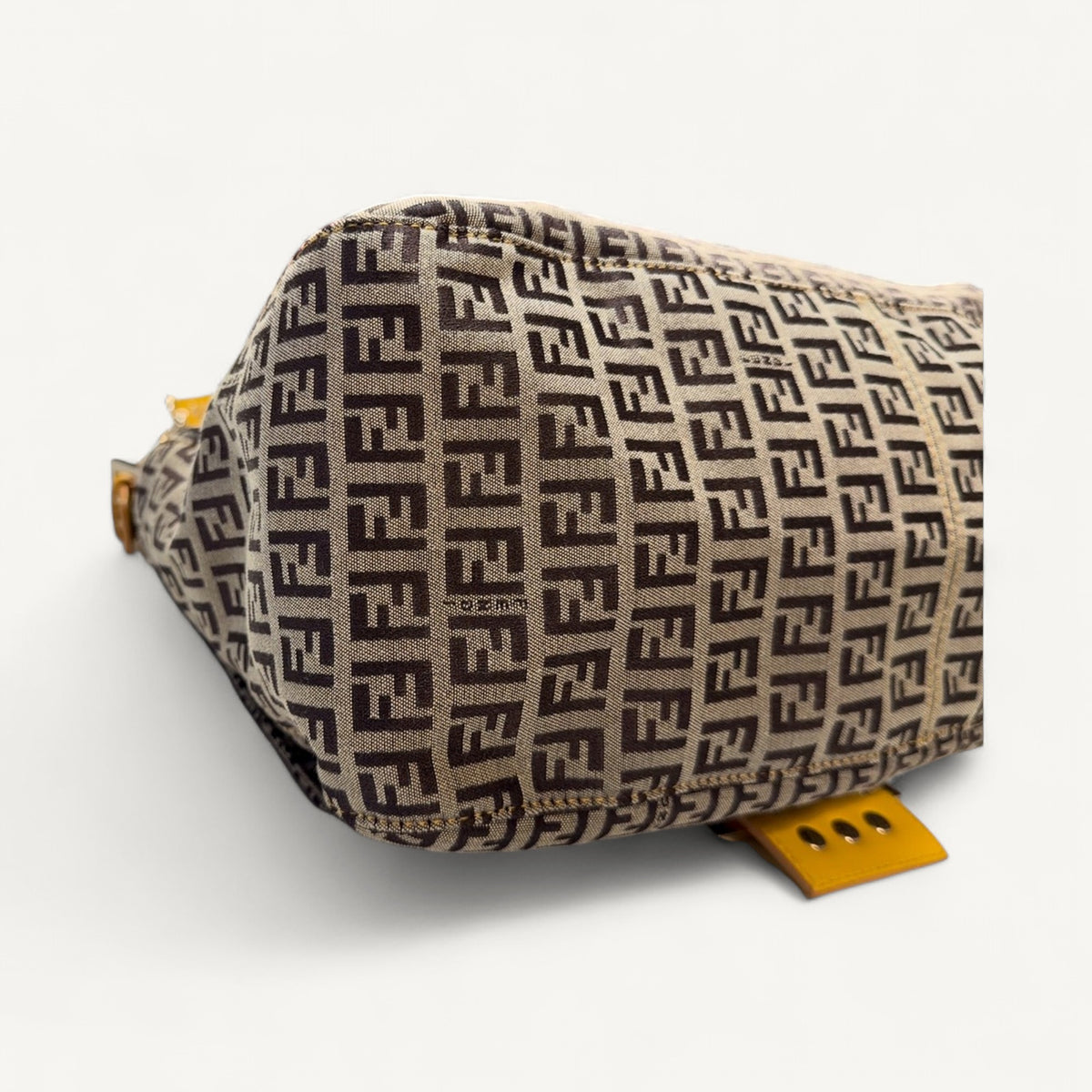 Fendi Zucca Shoulder Bag in Brown & Yellow