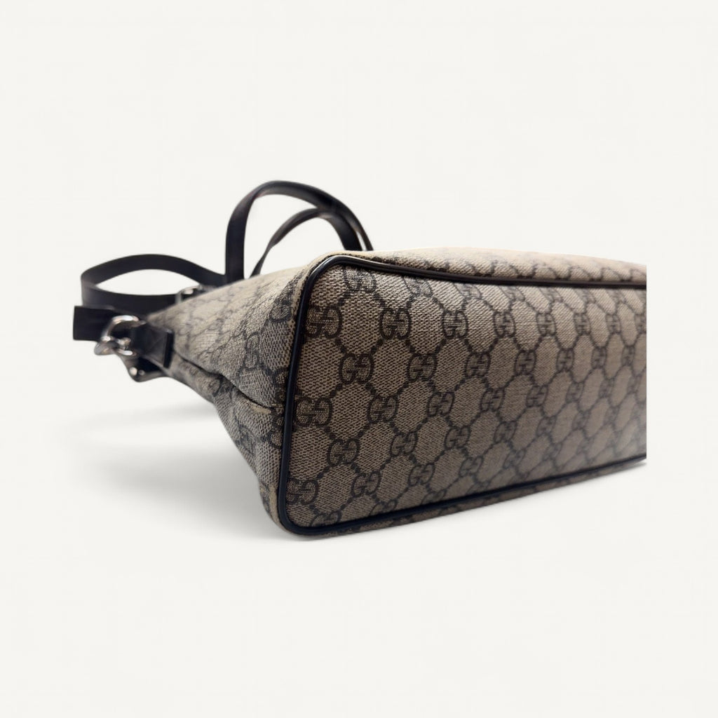 Gucci Supreme Convertible Tote Messenger in Dark Brown