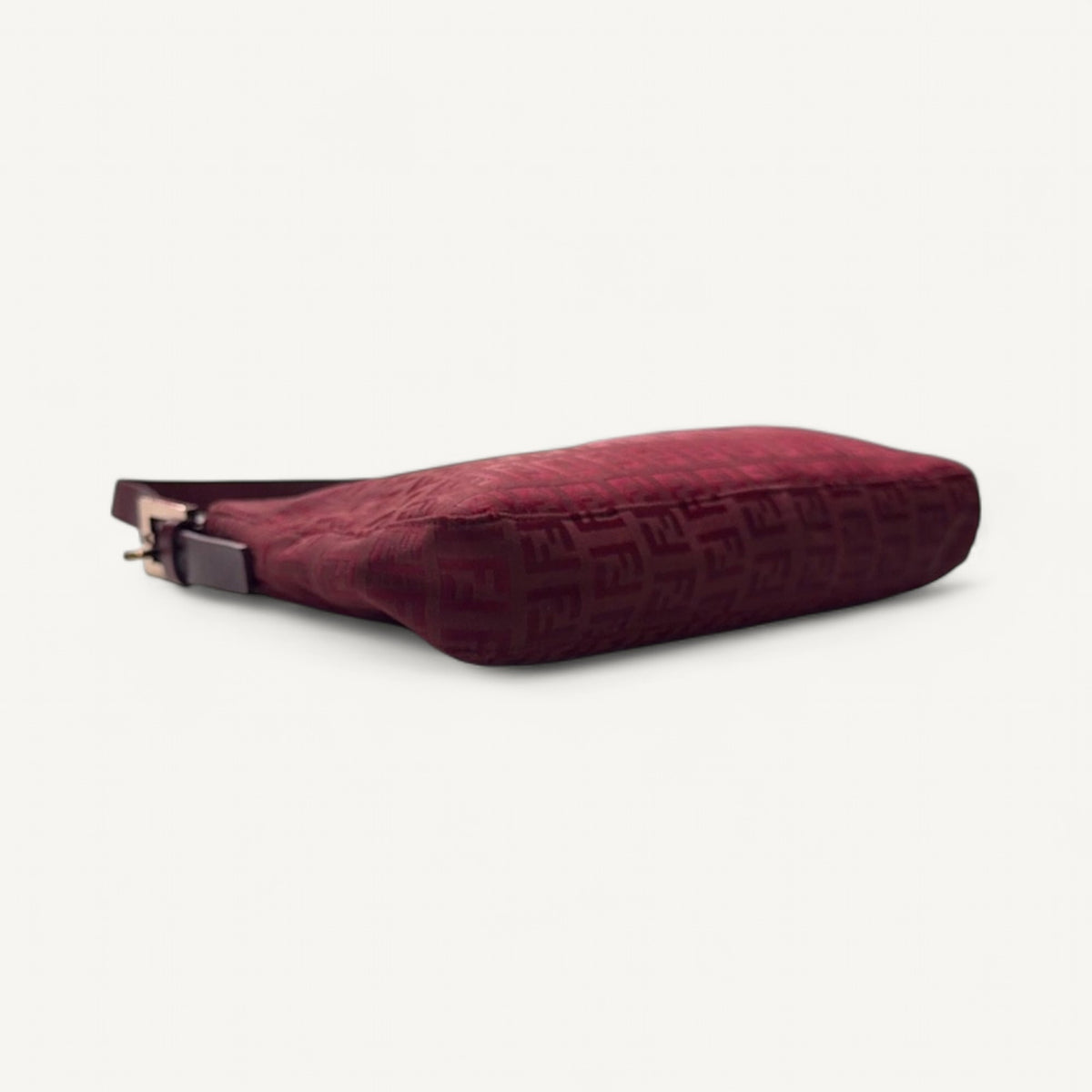 Fendi Zucca Canvas Pochette Shoulder Bag in Red
