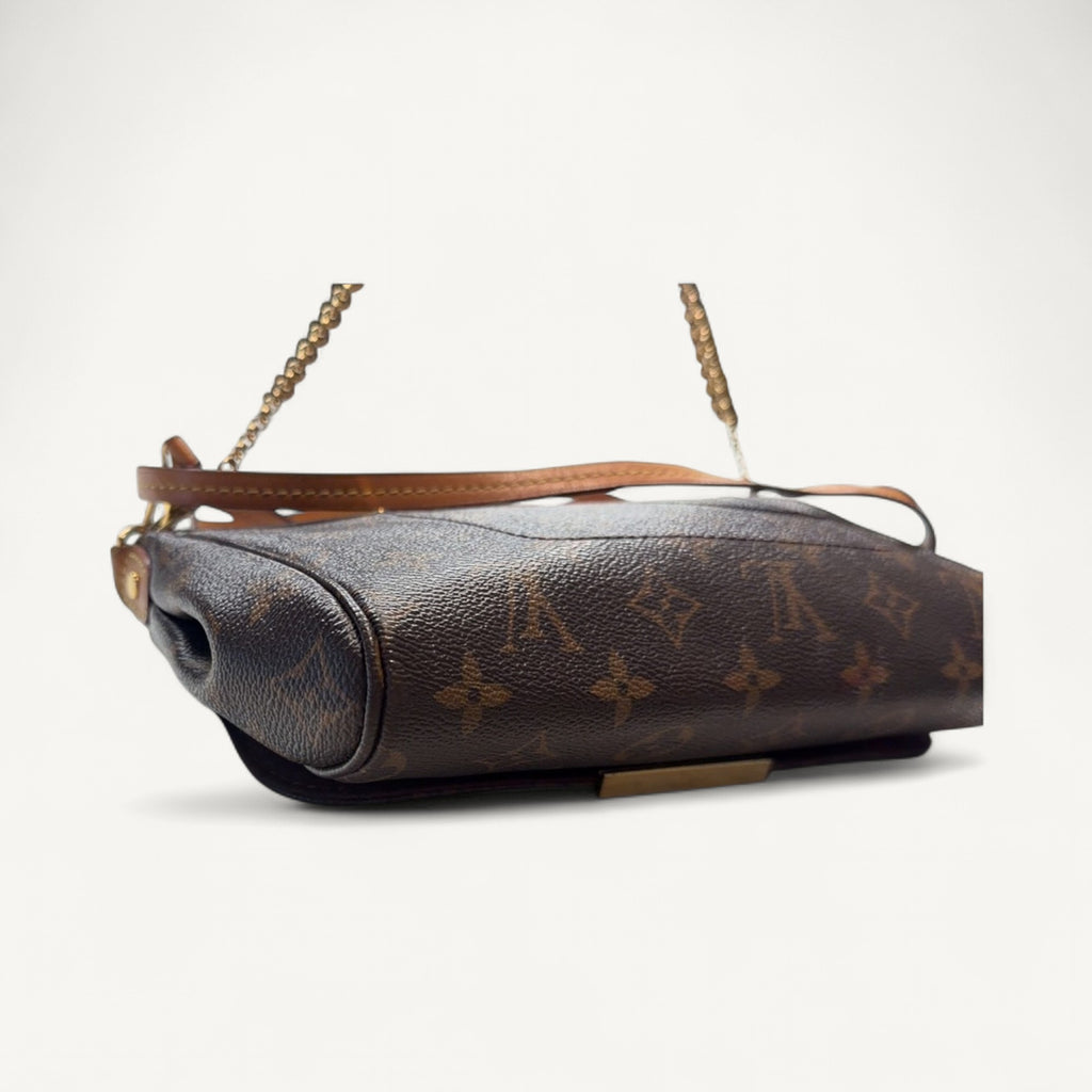 Louis Vuitton Monogram Canvas Flap Crossbody in Brown