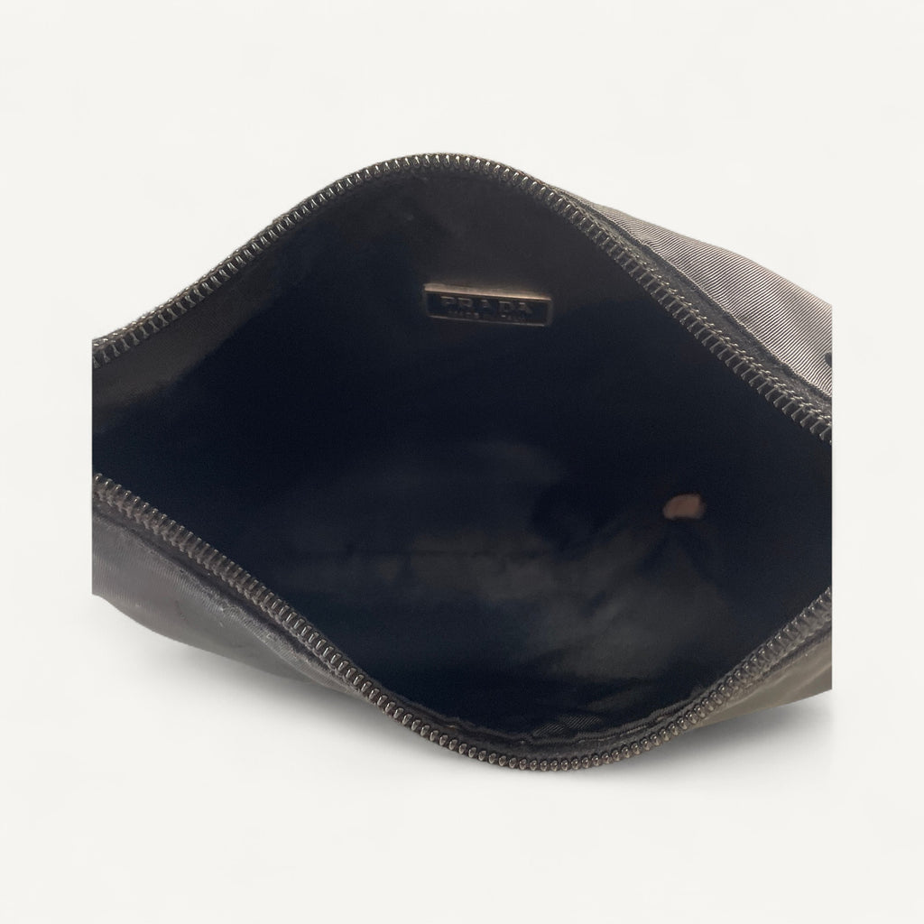 Prada Vintage Nylon Tessuto Shoulder Bag in Black