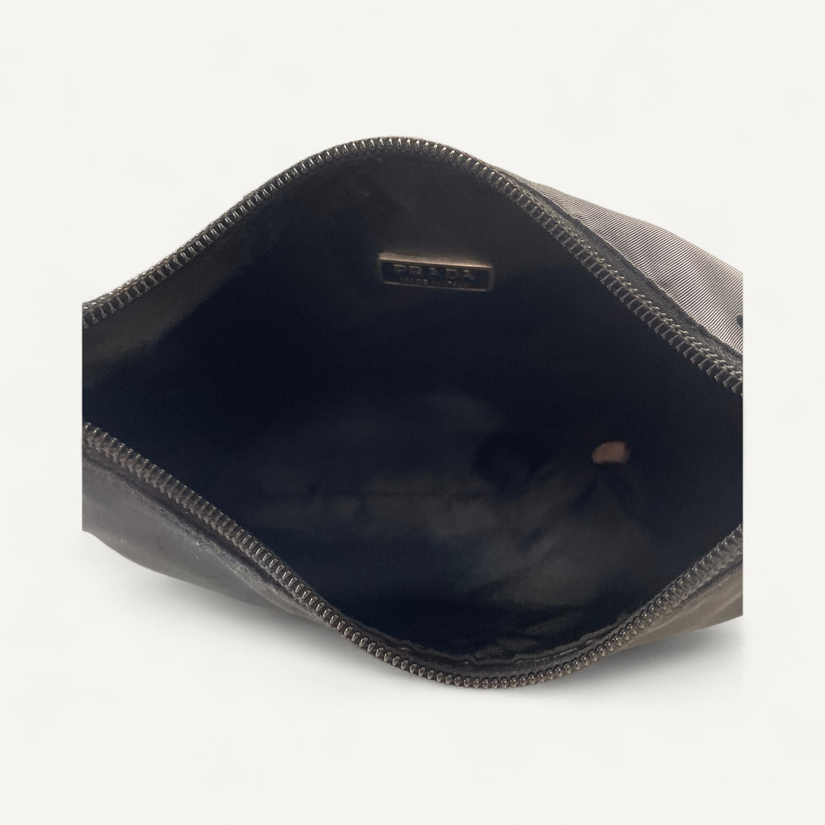 Prada Vintage Nylon Tessuto Shoulder Bag in Black