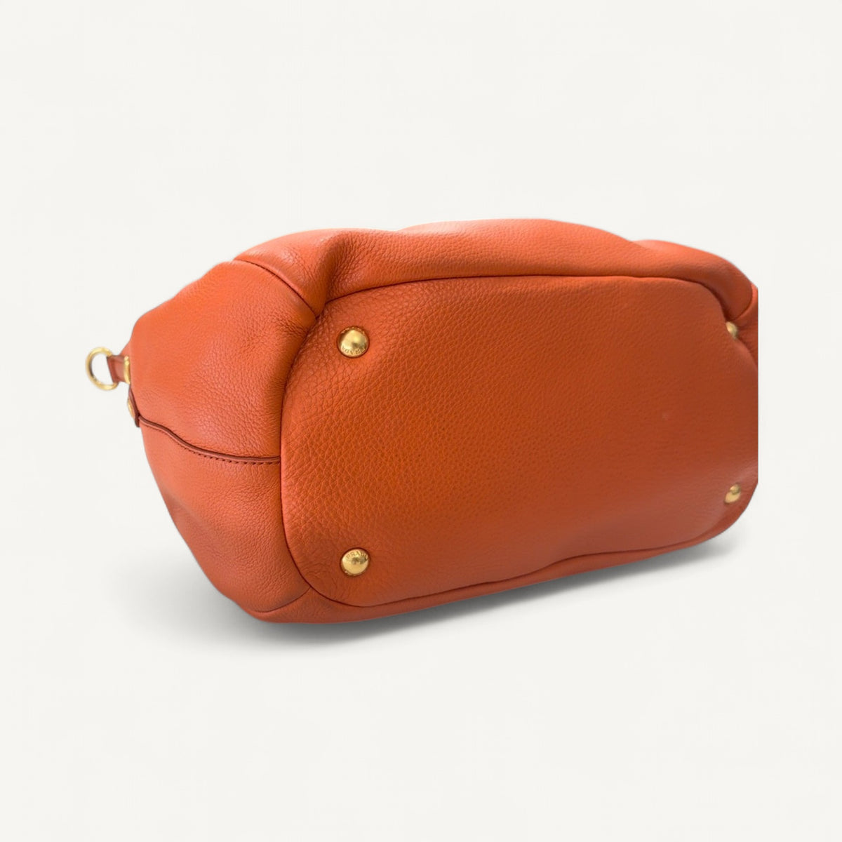 Prada Vitello Daino Convertible Tote in Orange