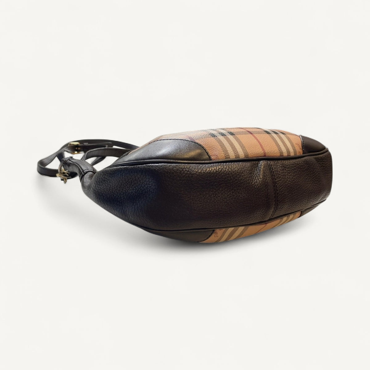 Burberry Haymarket Check Shoulder Bag in Brown & Dark Brown