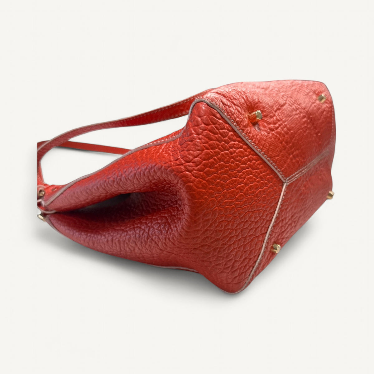 Burberry Embossed Check Tote in Orange