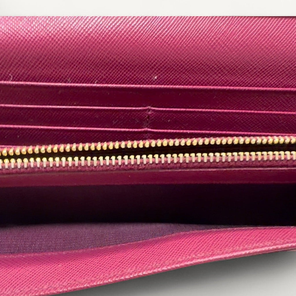 Prada Saffiano Wallet in Red