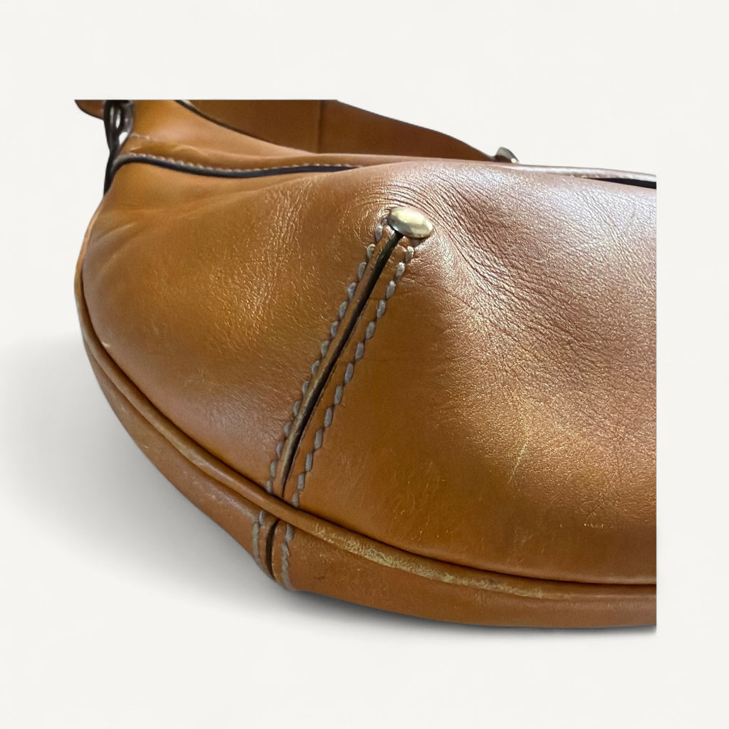 Gucci Calfskin Leather Hobo Hysteria Hobo Bag in Brown