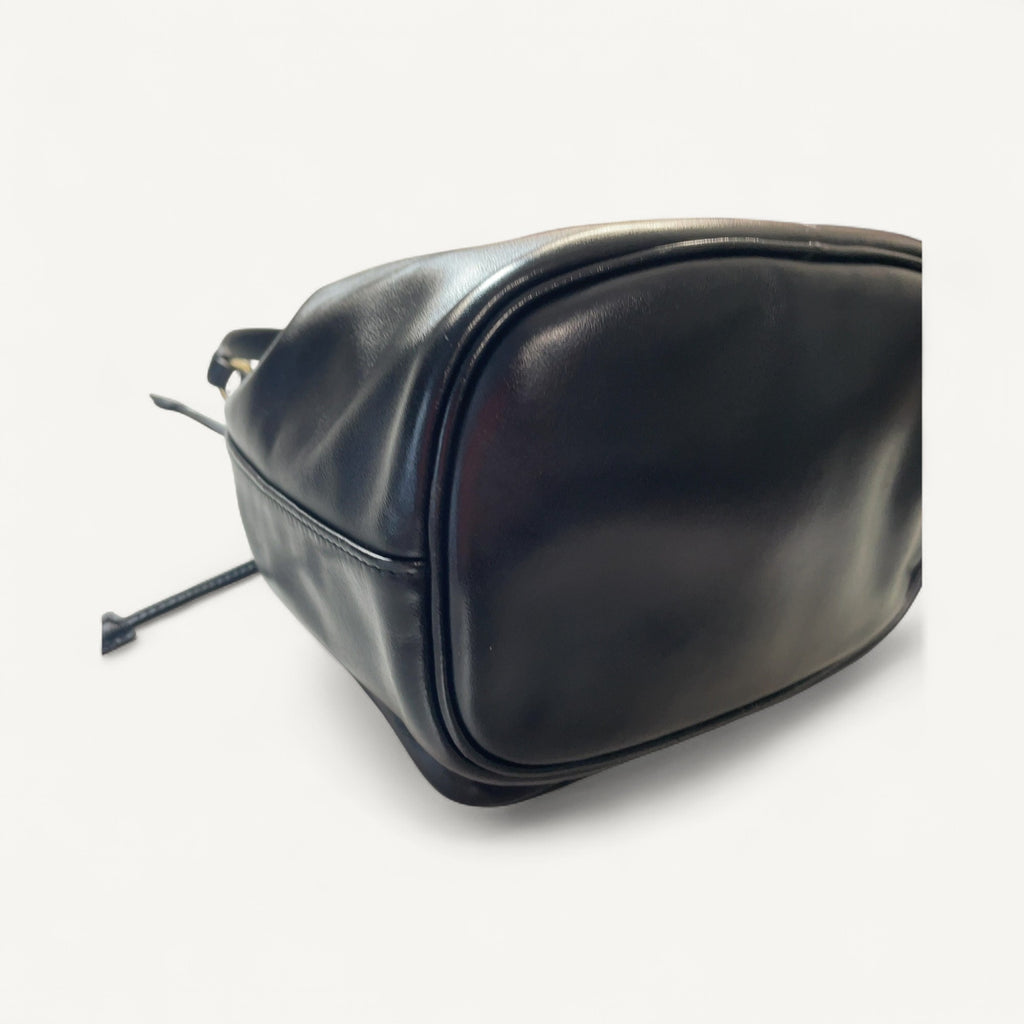 Prada Leather Bucket Bag in Black
