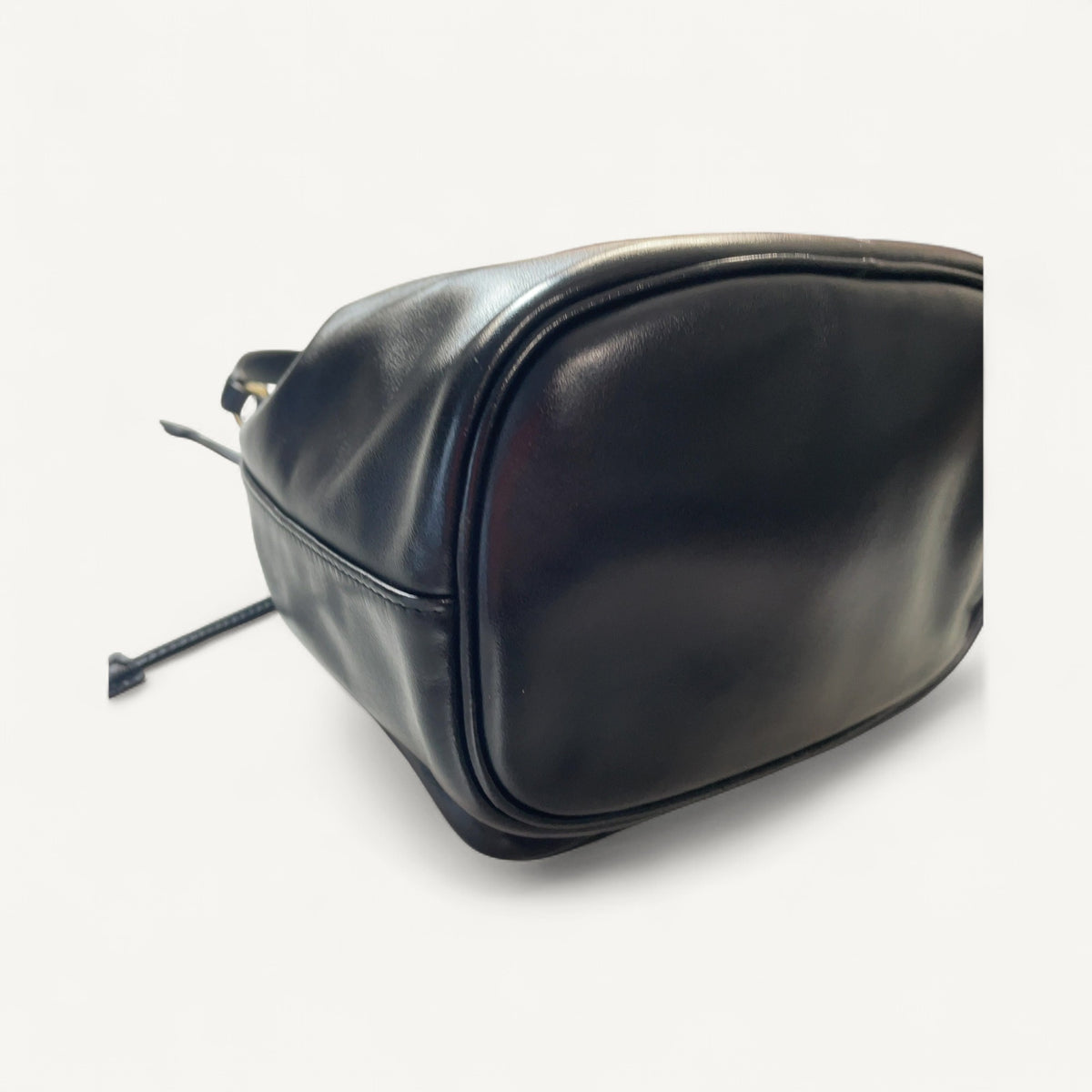 Prada Leather Bucket Bag in Black