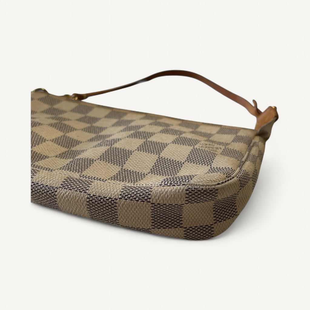 Louis Vuitton Damier Azur Pouch in White & Cream