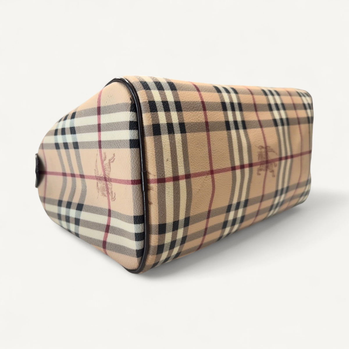 Burberry Haymarket Check Satchel in Brown