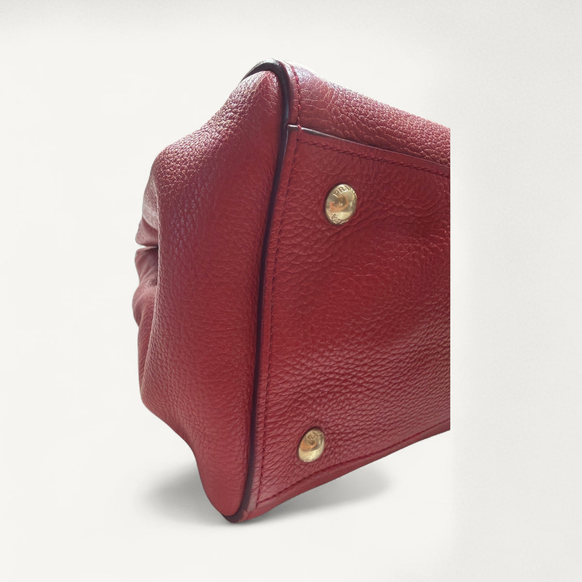 Prada Vitello Daino Crossbody Bag in Red