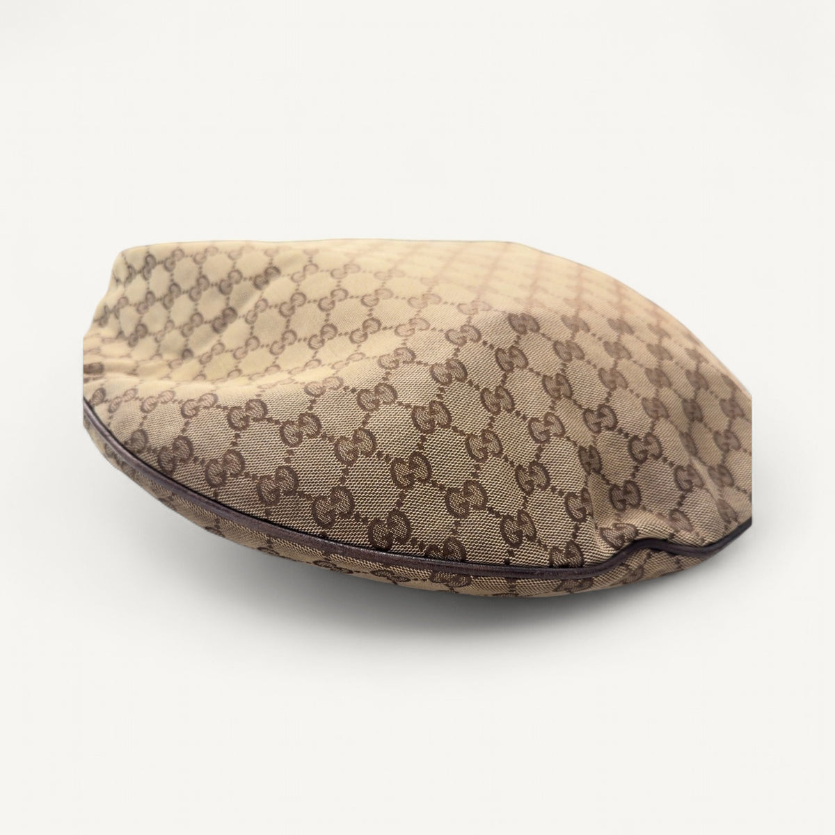 Gucci GG Canvas Wave Horsebit Hobo in Brown