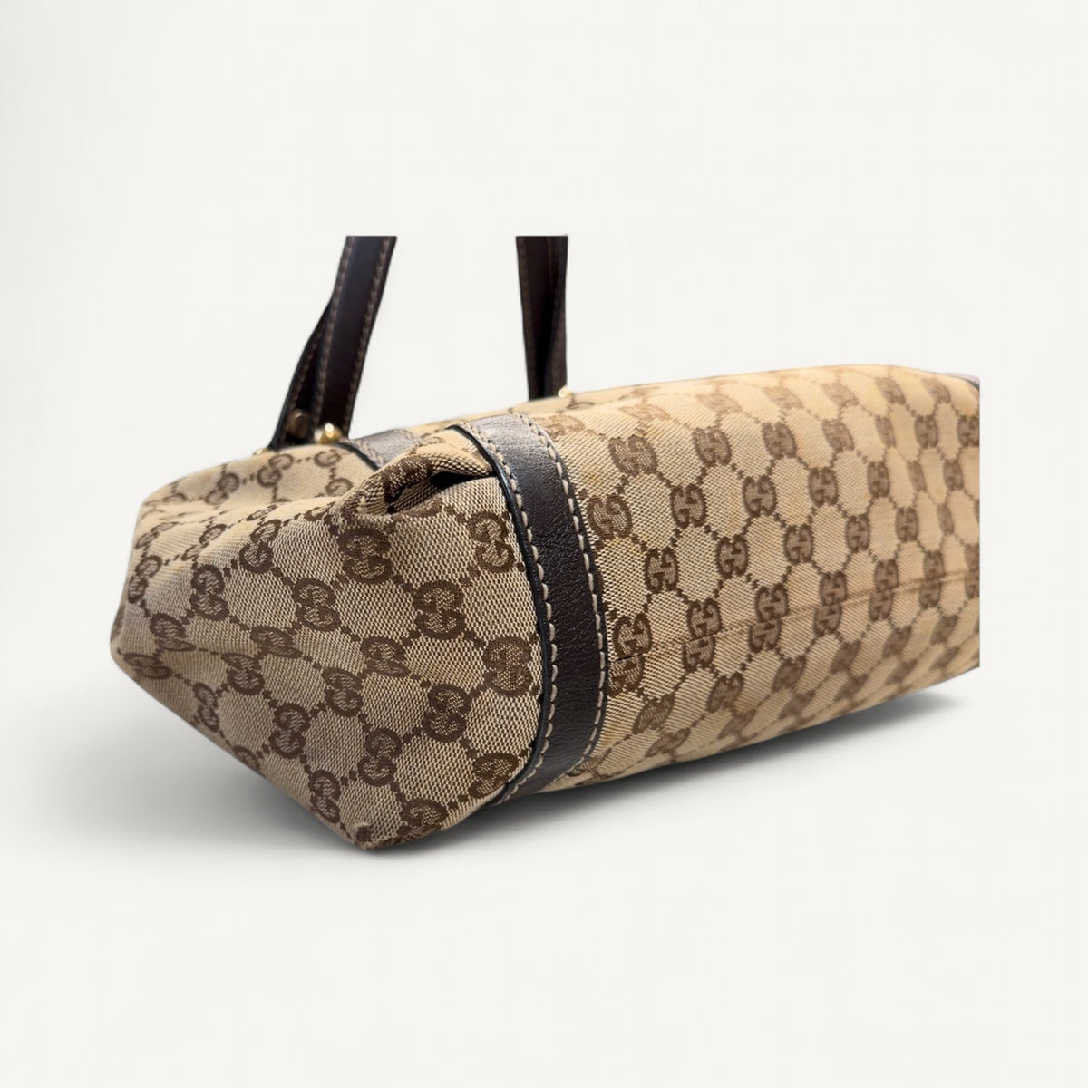 Gucci Web Tote in Brown