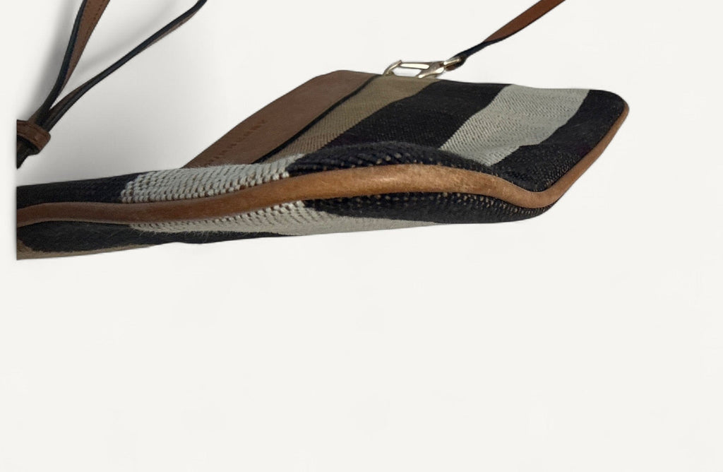 Burberry House Check Canvas Crossbody Bag in Brown