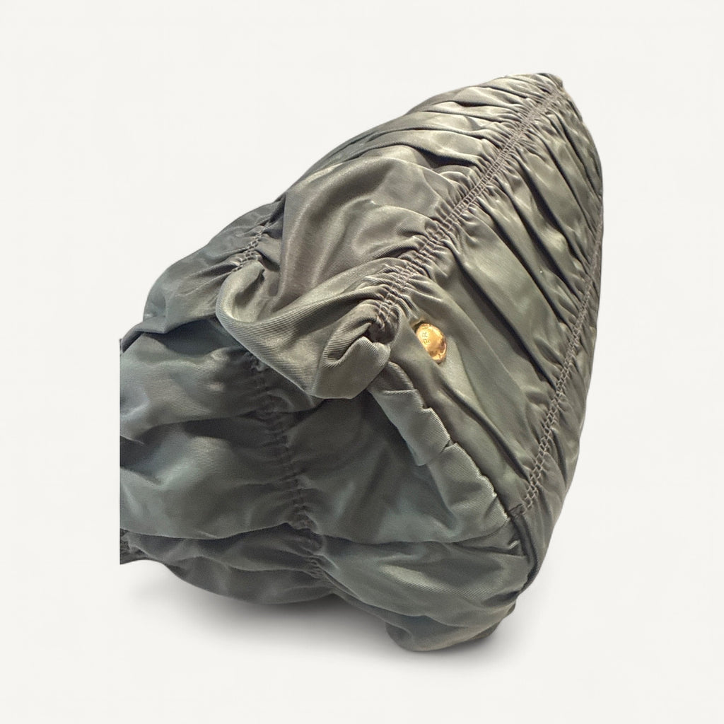 Prada Tessuto Gaufre Tote in Green