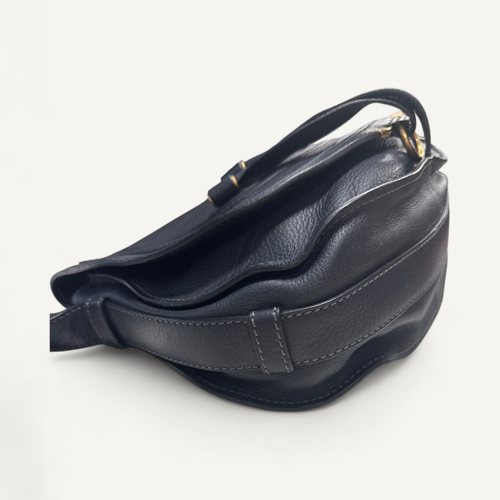 Chloe Marcie Crossbody Bag in Navy Blue