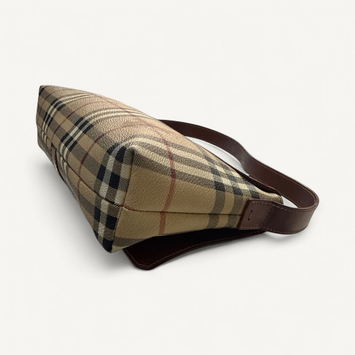 Burberry Haymarket Check Hobo in Brown