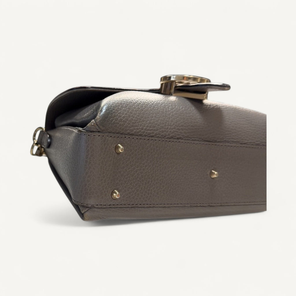 Gucci Top Handle Interlocking Crossbody Bag in Gray