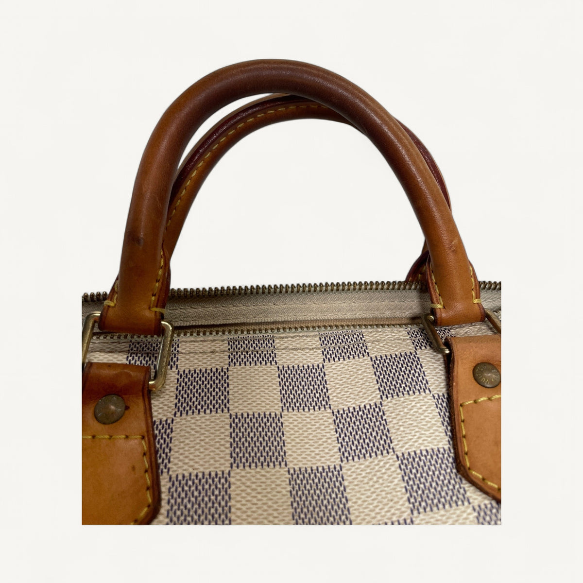 Louis Vuitton Damier Azur Speedy 30 Handbag in White