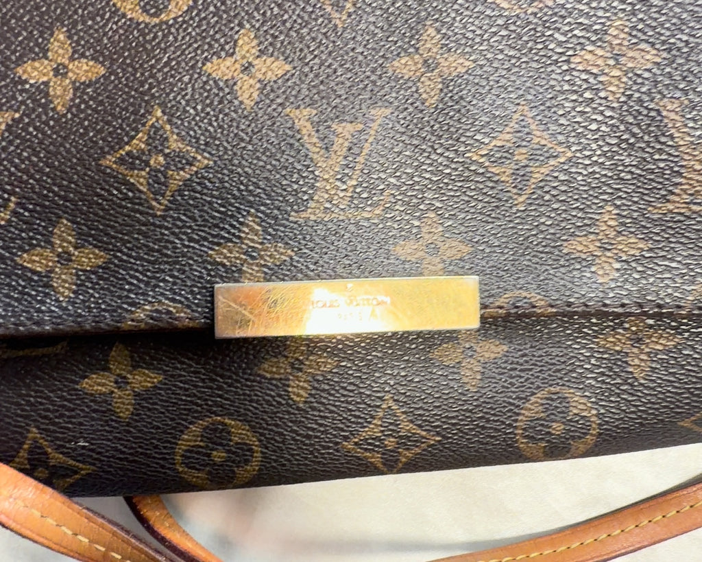 Louis Vuitton Monogram Canvas Flap Crossbody in Brown