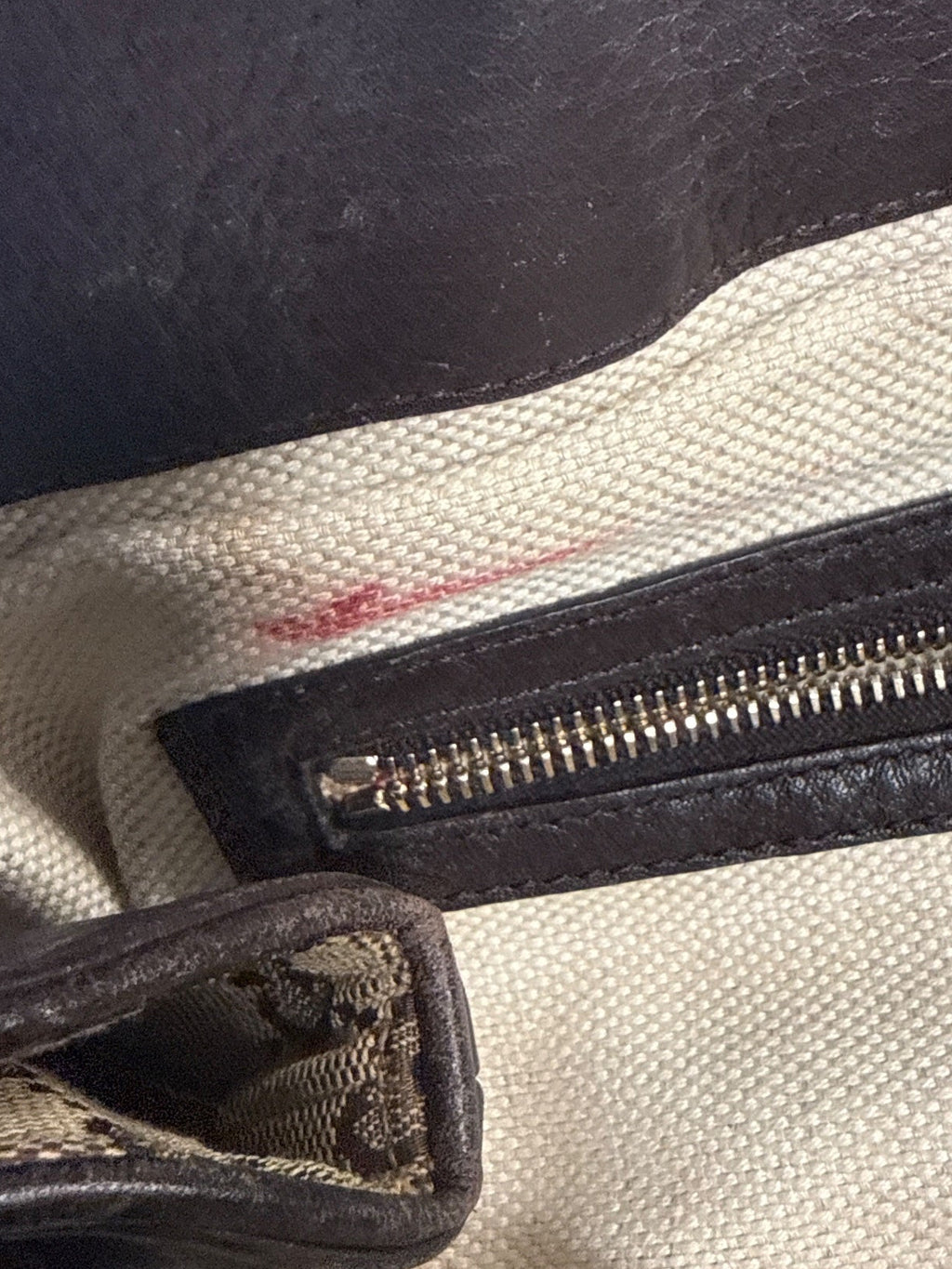 Gucci GG Canvas Tote in Dark Brown