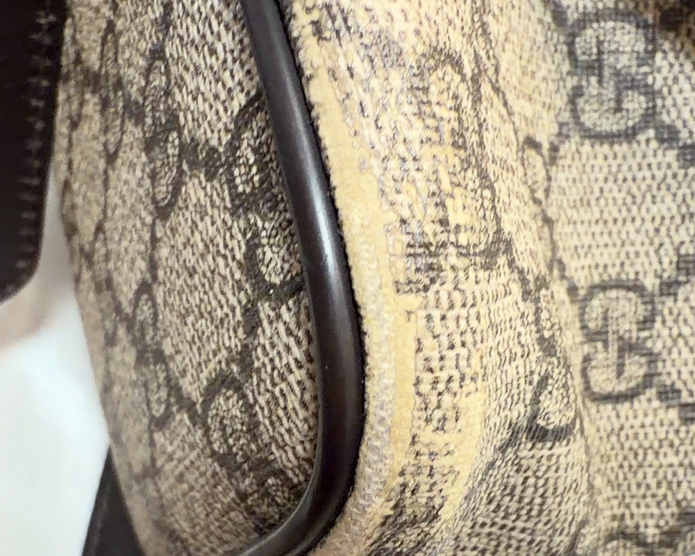 Gucci Supreme Convertible Tote Messenger in Dark Brown